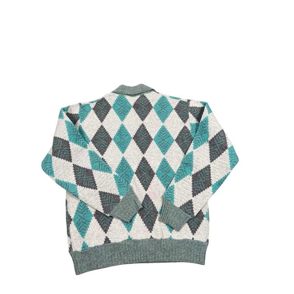 Vintage 1940s 1950s Anor‎ Leaf Patterned Rockabilly wool sweater Top Size Medium - Picture 2 of 5